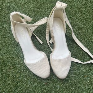 RAYE Dahlia Wedge Espadrille White Size 7.5